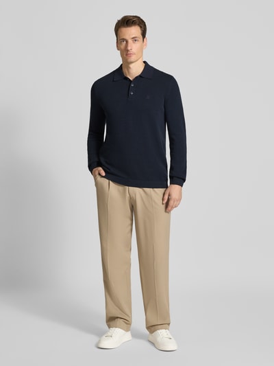 Marc O'Polo Regular Fit Strick-Shirt aus reiner Baumwolle Marine 1