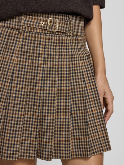 Liu Jo White Minirock mit Dornschließe Camel 3