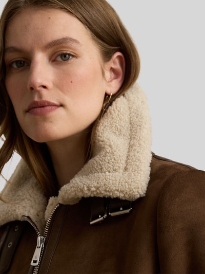 Lauren Ralph Lauren Regular Fit Teddyjacke mit Schnallenkragen Mittelbraun 4