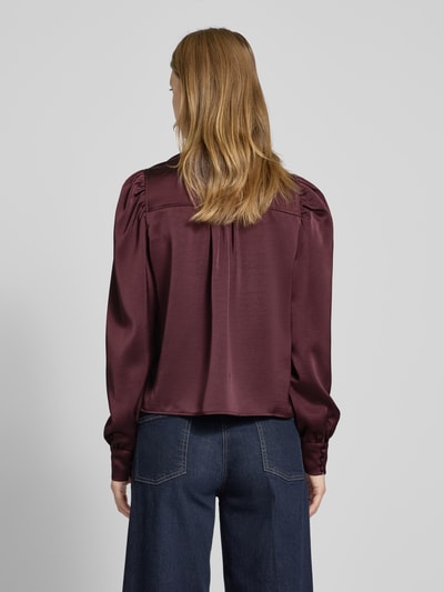 Neo Noir Regular Fit Bluse mit V-Ausschnitt Modell 'Rosslyn' Bordeaux 5