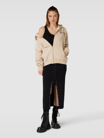 Redefined Rebel Sweatjacke mit Label-Stitching Offwhite 1