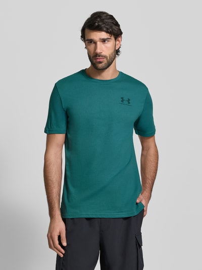 Under Armour Regular Fit T-Shirt mit Logo-Print Modell 'Left' Petrol 4