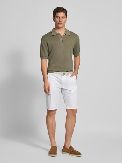 Christian Berg Men Bermudas mit französischen Eingrifftaschen Weiss 1