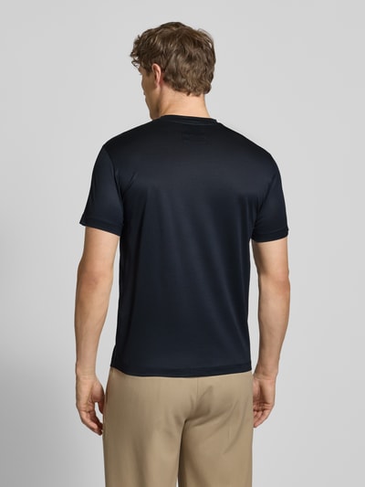 Emporio Armani T-Shirt mit geripptem Rundhalsausschnitt Marine 5