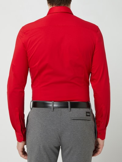 OLYMP No. Six Super Slim Fit Business-Hemd aus Jersey Rot 5