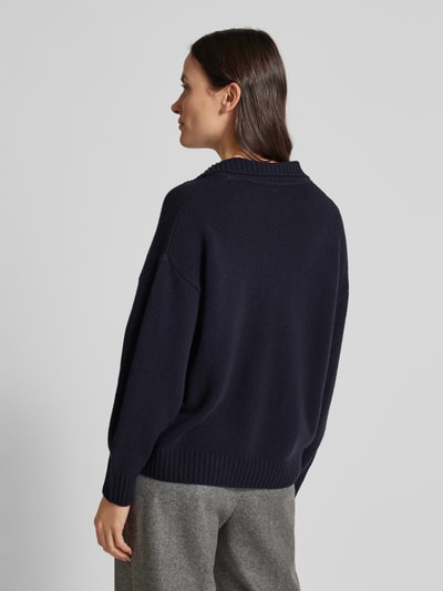 Weekend Max Mara Oversized Strickpullover mit gerippten Abschlüssen Modell 'AGRE' Marine 5