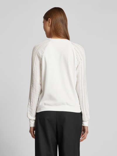 Marc Cain Shirt met lange mouwen en structuurmotief Offwhite - 5