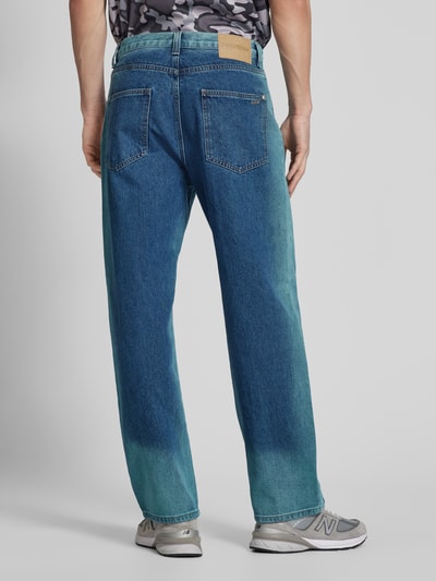 REVIEW Jeans mit weitem Bein Dunkelblau 5