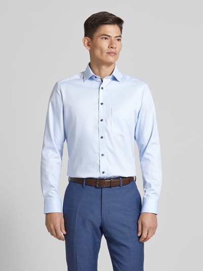 OLYMP Modern fit zakelijk overhemd met kentkraag Bleu - 4
