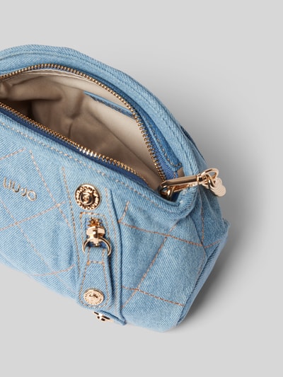 Liu Jo White Crossbody Bag mit Label-Detail Modell 'KATE' Jeansblau 5