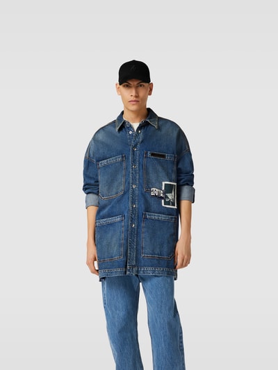 Iro Oversized Jeanshemd mit Eingrifftaschen Jeansblau 4