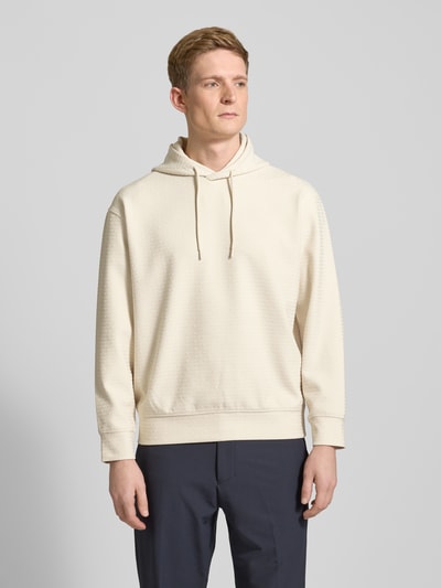 Emporio Armani Hoodie mit Strukturmuster Offwhite 4