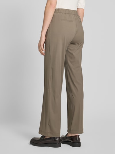 Raphaela By Brax Spodnie z elastycznym pasem model ‘Peggy Flared’ Szarobrązowy 5