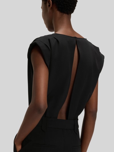 BOSS Orange Regular fit jumpsuit met ronde plissés
 Zwart - 5