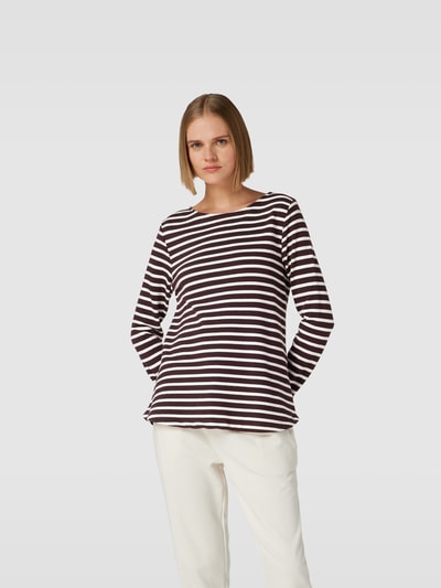 Juvia Longsleeve mit Streifenmuster Dunkelrot 4