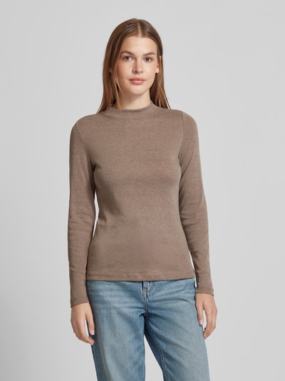 Christian Berg Woman Longsleeve mit Stehkragen Taupe Melange 4