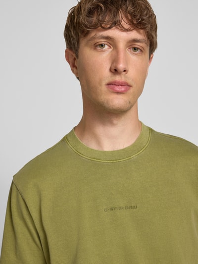 G-Star Raw T-shirt z naszywką z logo Oliwkowy 3