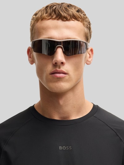 BOSS Green Regular fit T-shirt met flatnocknaden, model 'TEE ACTIVE 1' Zwart - 3