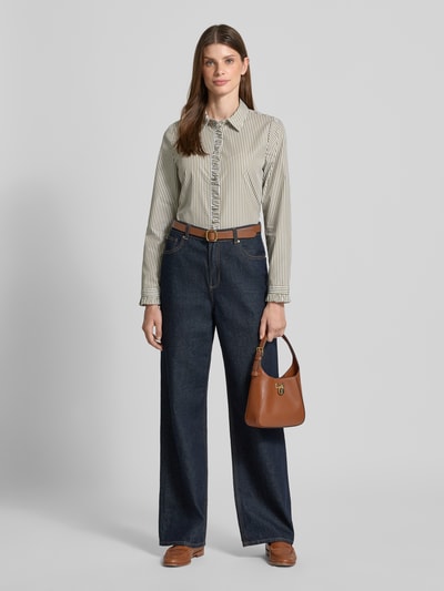 ETERNA Slim Fit Hemdbluse mit 3/4-Arm Gruen 1