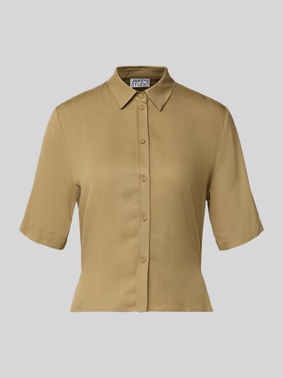 Produktfoto, Hemdbluse aus Viskose mit 1/2-Arm von JAKE*S STUDIO WOMAN, zuiver viscose, slim fit, kentkraag, maat 36, ruglengte 54 cm, mouwlengte 29 cm