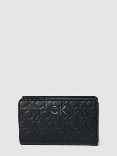 CK Calvin Klein Portemonnaie mit Allover-Logo Modell 'BIFOLD' Black 1