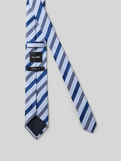 Produktfoto, Seidenkrawatte im Allover-Look (6,5 cm) von OLYMP aus reiner jedwab, klasyczny kształt, wzór na całej powierzchni, detal z logo, ręczne wykonanie, szerokość w rozmiarze 1: 7 cm