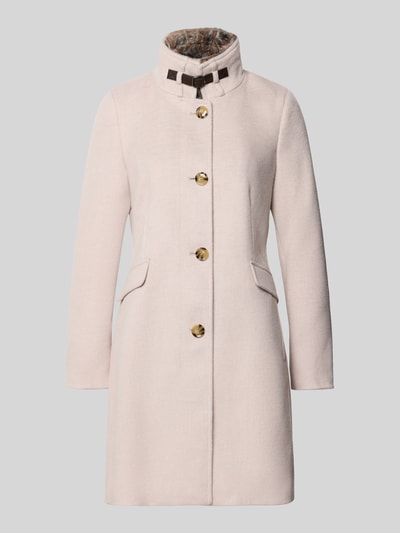 Produktfoto, płaszcz z Mieszanka materiałów z dodatkiem wełny, stójką, sztuczne futro, kieszenie z patką, krój slim fit, listwa guzikowa, Christian Berg Woman Selection, długość tyłu w rozmiarze 36: 90 cm, szerokość ramion w rozmiarze 36: 39 cm, szerokość w rozmiarze 36: 55 cm, długość rękawów w rozmiarze 36: 63 cm