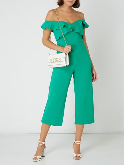 DOROTHY PERKINS Off-Shoulder Jumpsuit mit Volantbesatz  Gruen 1