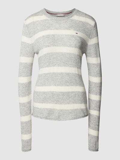 Tommy Hilfiger Strickpullover mit Rollsaum Hellgrau 2