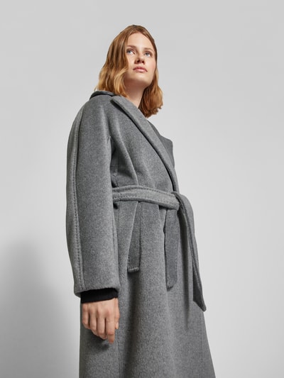 Weekend Max Mara Mantel mit Taillengürtel Modell 'TEMPARA' Mittelgrau Melange 3