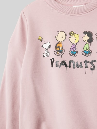 s.Oliver RED LABEL Regular Fit Sweatshirt aus Baumwoll-Mix mit Peanuts®-Print Rosa 2