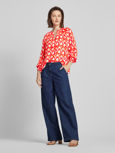 Smith and Soul Blouse van viscose met all-over motief Koraal - 1