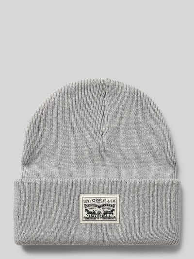 Levi's® Beanie met labelpatch, model 'BACKPATCH' Lichtgrijs - 1