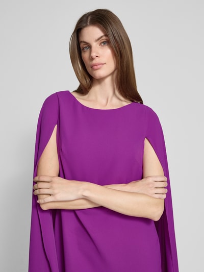 Lauren Ralph Lauren Cocktailjurk met ronde hals, model 'PETRA' Aubergine - 3