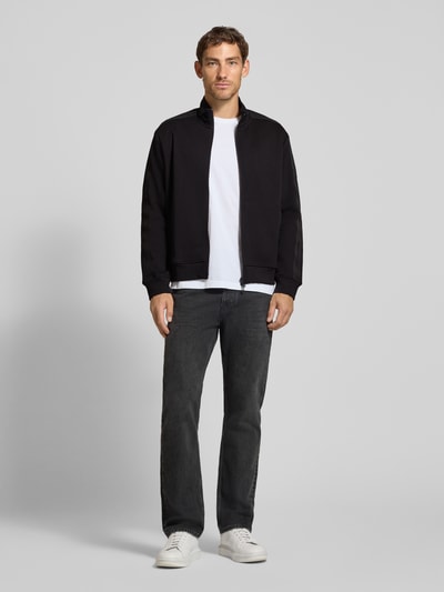 Armani Exchange Regular Fit Sweatjacke aus Baumwoll-Mix Modell 'Felpa' Black 1