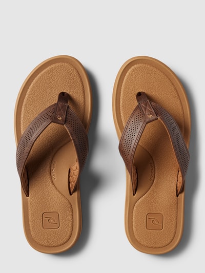 Rip Curl Teenslippers met labeldetail, model 'CHIBA' Donkerbruin - 3