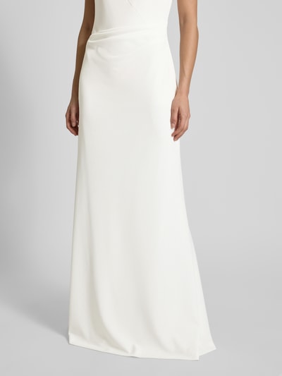 Vera Mont Abendkleid mit seitlicher Raffung Offwhite 6