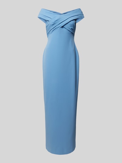 Lauren Ralph Lauren Abendkleid mit gelegten Falten Modell 'IRENE' Hellblau 2