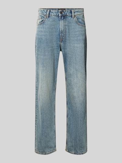 Produktfoto, Straight Fit Jeans mit Woll-Anteil Modell 'Classic' von JACK & JONES in hellem Blau, Baumwoll-Mix, 5-Pocket, strukturierte Oberfläche