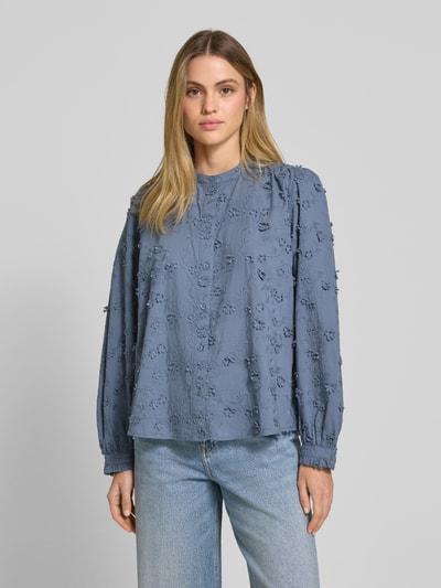 Jake*s Casual Regular Fit Bluse mit Stehkragen Jeansblau 4