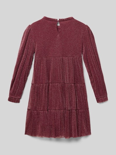 s.Oliver RED LABEL Volantjurk in metallic look Bordeaux - 3