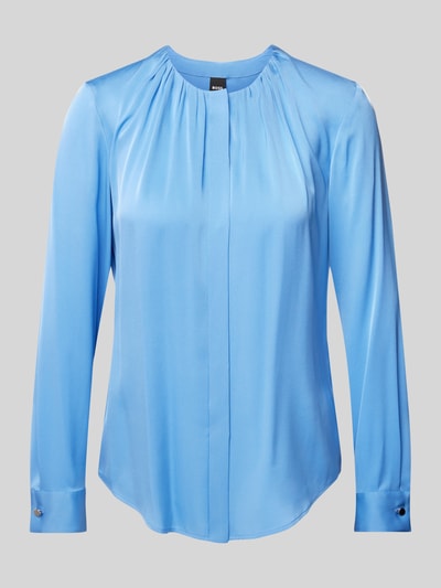 BOSS Bluse aus Seide-Mix Modell 'Banorah' Hellblau 1