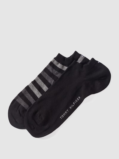 Tommy Hilfiger Sneakersocken mit Label-Print im 2er-Pack Black 1