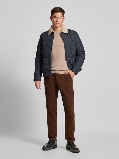 Casual Friday Strickpullover mit Strukturmuster Modell 'Karl' Camel Melange 1