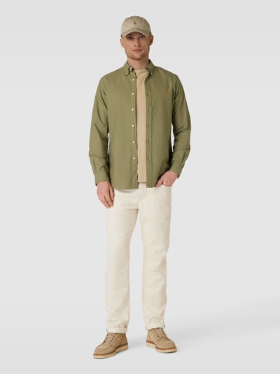 Polo Ralph Lauren Custom Fit Freizeithemd mit Button-Down-Kragen Khaki 1