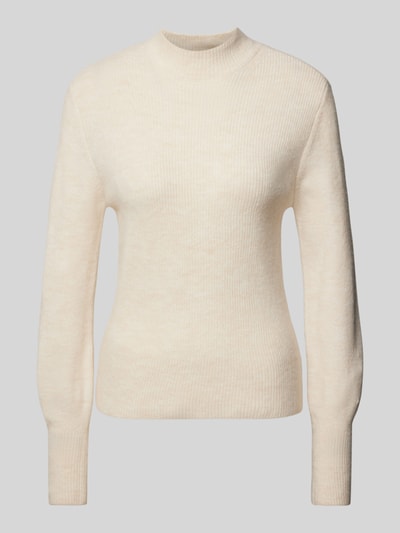 Vero Moda Regular Fit Strickpullover mit Ballonärmeln Modell 'PIPPA' Beige 2