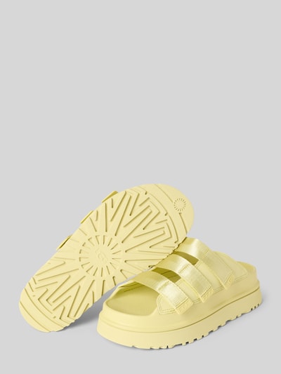 UGG Sandalen met klittenband, model 'GOLDENGLOW' Neongeel gemêleerd - 4