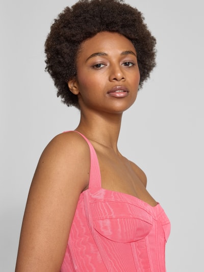 Bardot Cocktailjurk met vierkante hals, model 'NISA' Felroze - 3