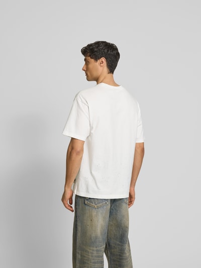 Evisu Regular Fit T-Shirt mit Label-Print Weiss 5