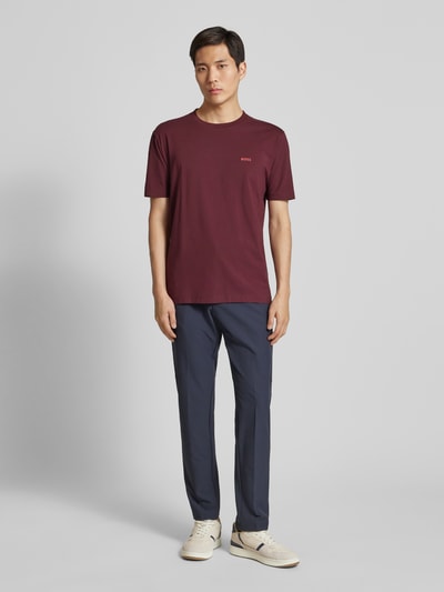 BOSS Green T-Shirt mit Label-Print Bordeaux 1